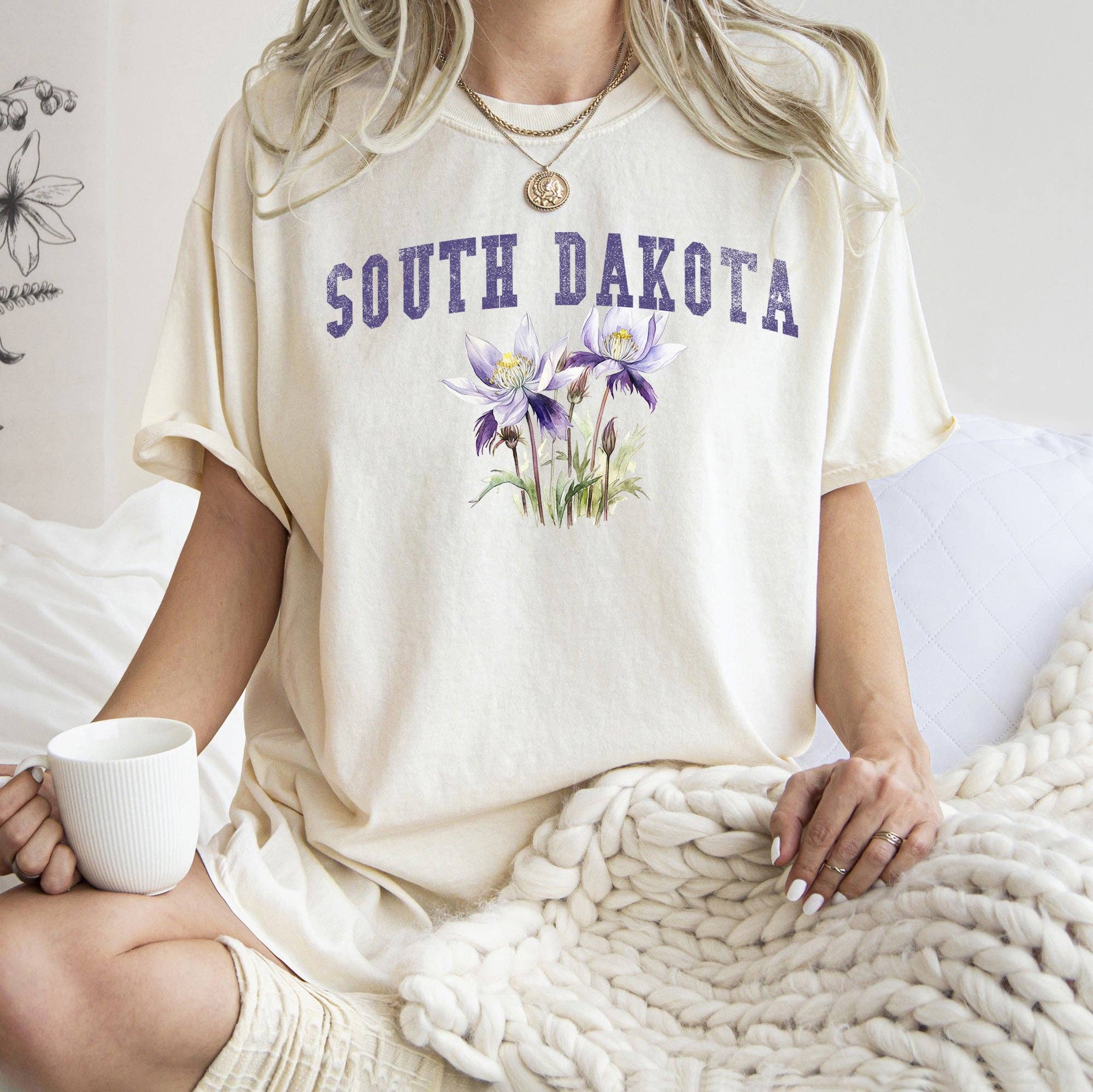 South Dakota State Flower T-Shirt Hoodie, Sweatshirt | PodTeesHub.com