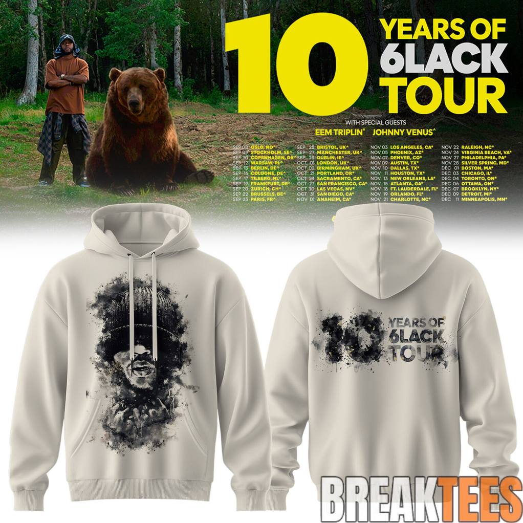 6LACK ’10 Years of 6LACK’ World Tour Hoodie