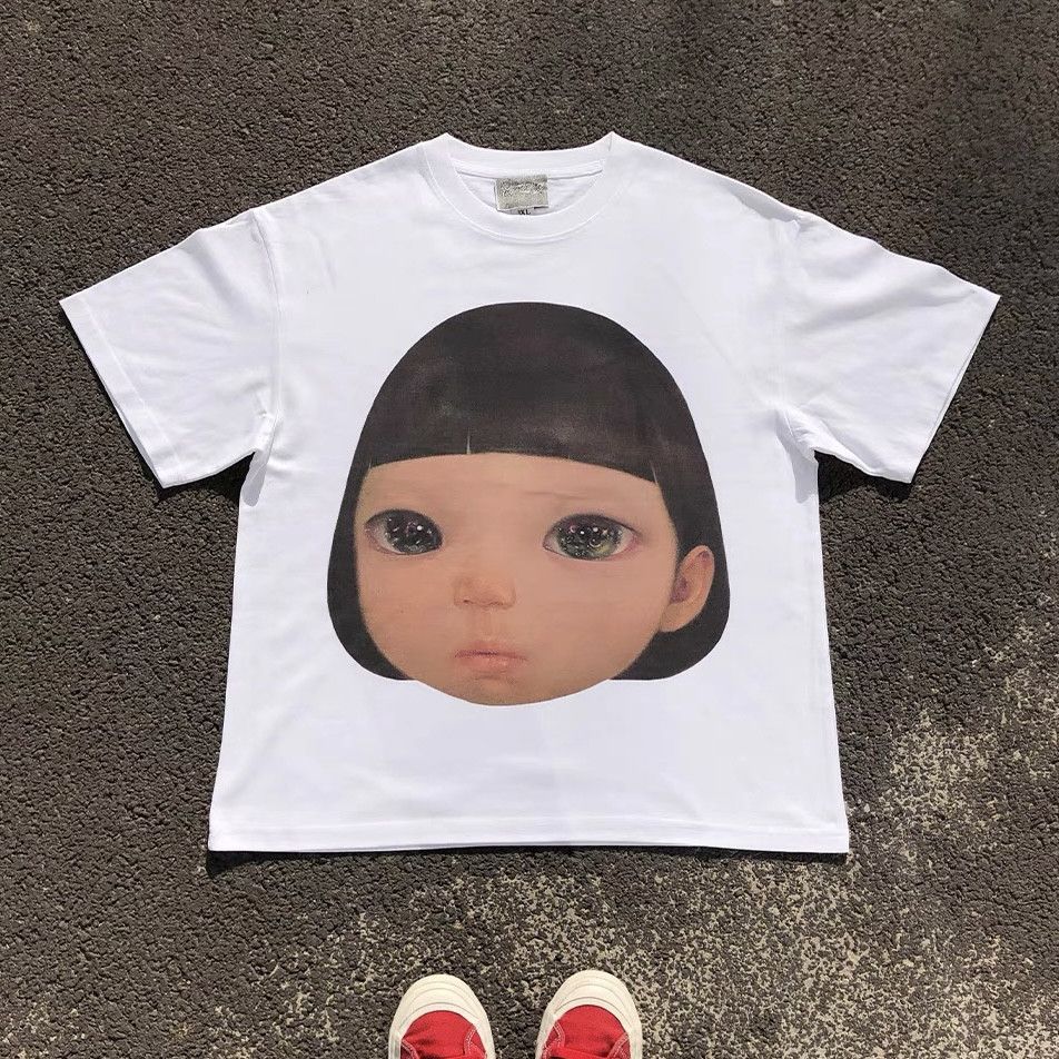 Japanese Brandxlbaby Girl Graphic Tee Y2k Vintage Style White Tshirt Hoodie, Sweatshirt | PodTeesHub.com
