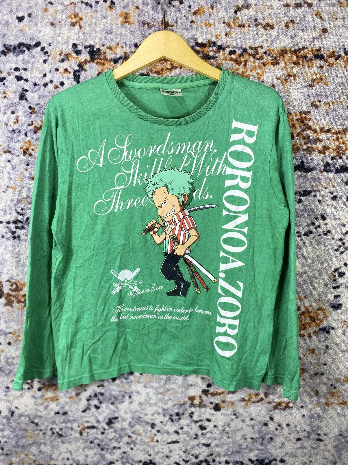Vintage Rare One Piace Roronoa Zoro Faded Long Sleeve T-Shirts, Hoodie, Sweatshirt