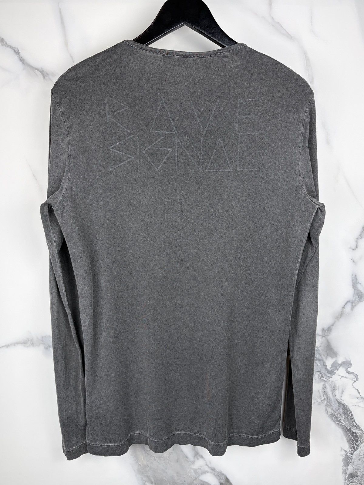Simons Aw04 Raf Simons Waves Rave Signal Gray Longsleeve Tshirt Hoodie, Sweatshirt | PodTeesHub.com