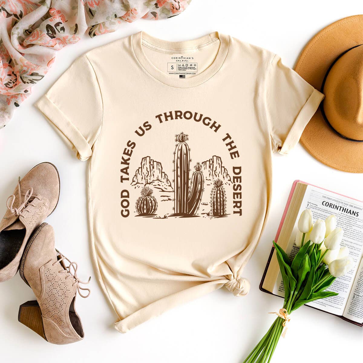 God Takes Us Through the Desert Graphic Tee Shirt Hoodie, Sweatshirt | PodTeesHub.com
