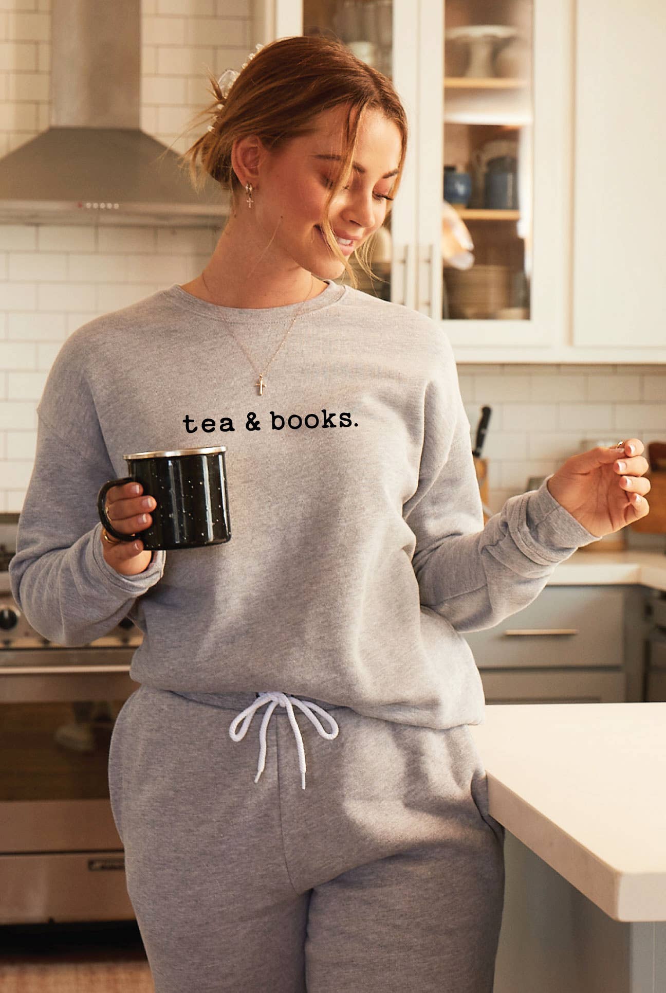 Tea and Books  Graphic Sweatshirt T-Shirts, Hoodie | PodTeesHub.com