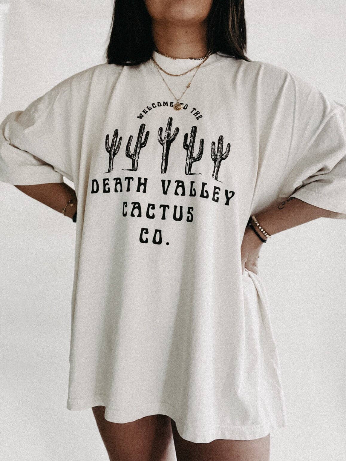 Death Valley Cactus Co Boho Western Graphic Tee - Ivory Hoodie, Sweatshirt | PodTeesHub.com