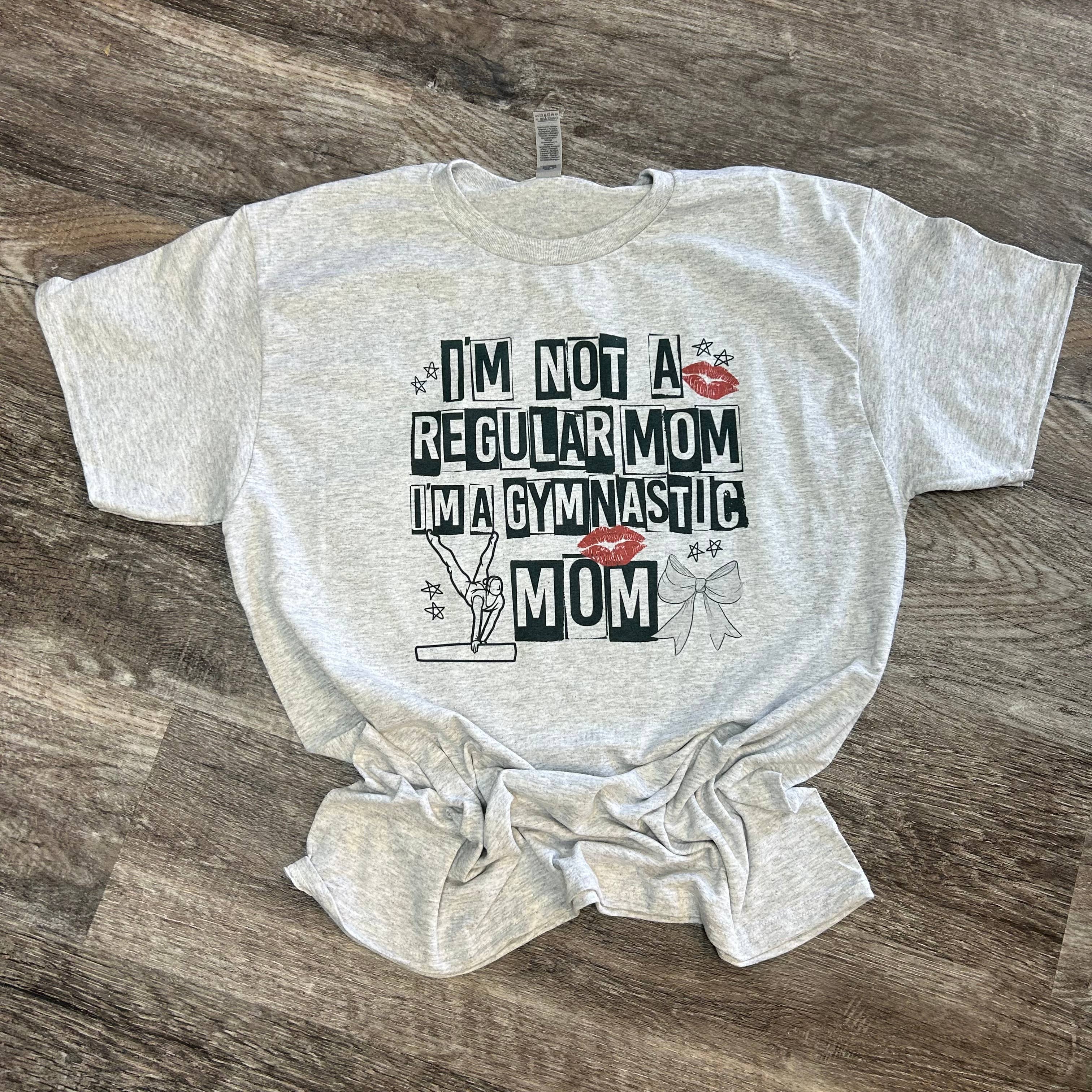 I’M Not A Regular Mom I’M A Gymnastic Mom On Ash Gray Tee Hoodie, Sweatshirt | PodTeesHub.com