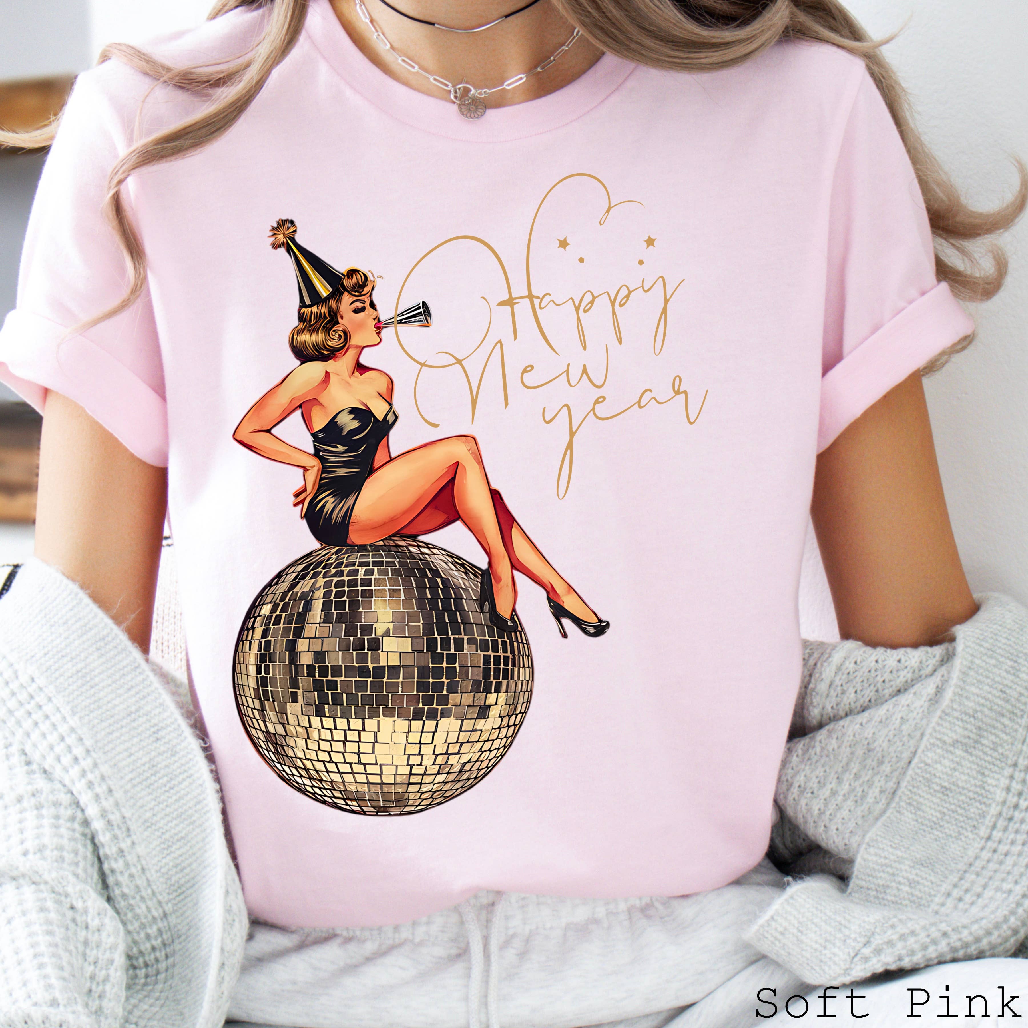 Happy New Year Graphic Shirt | Bella Canvas Hoodie, Sweatshirt | PodTeesHub.com