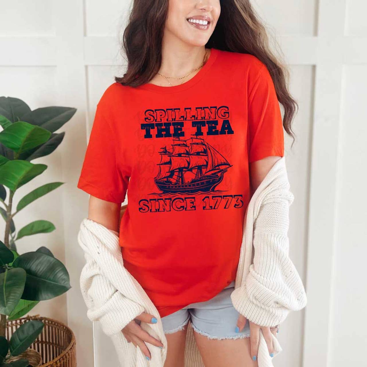 Spilling the Tea Since 1773 Everyday Tee Hoodie, Sweatshirt | PodTeesHub.com
