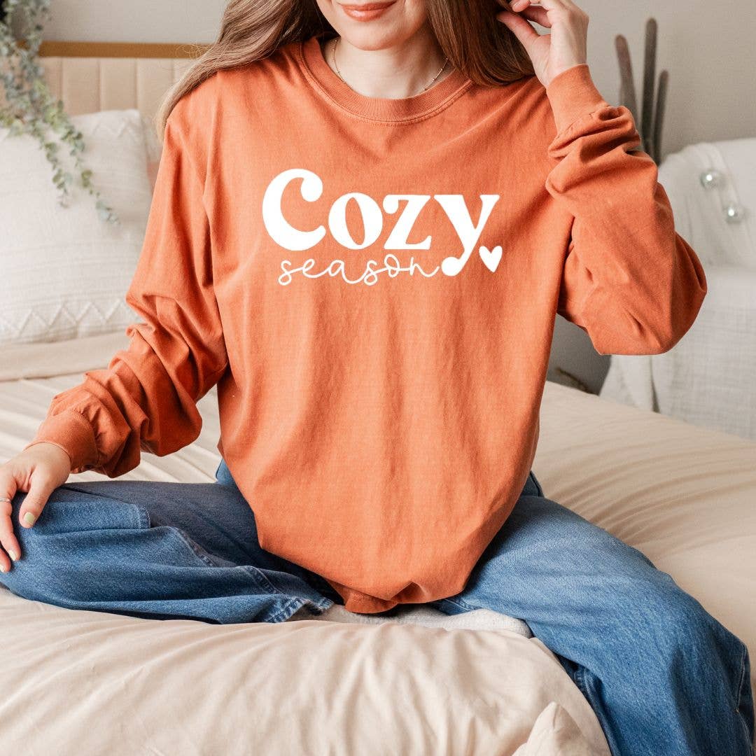 Cozy Season Long Sleeve Tee - Fall Tee - Thanksgiving Tee Hoodie, Sweatshirt | PodTeesHub.com