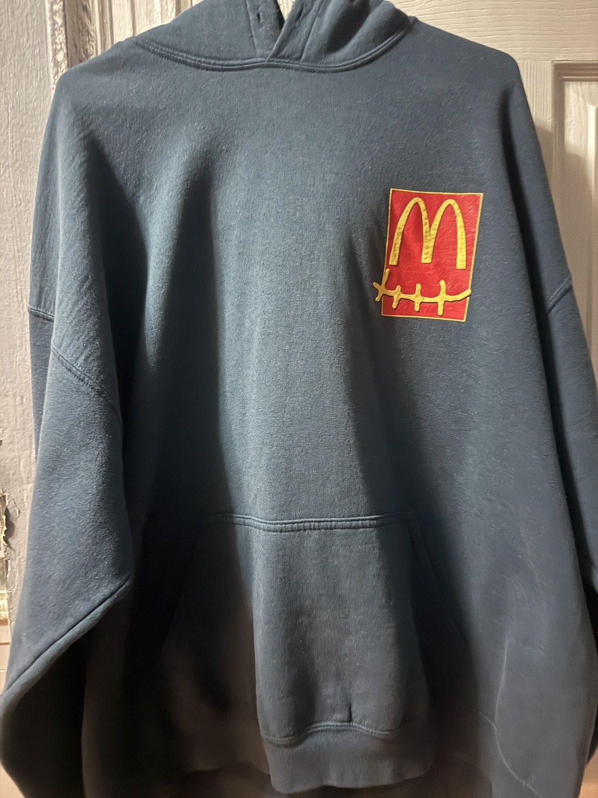 Scott Travis Scott Mcdonalds Hoodie Mens Large Fall Drop 2020 Blue T-Shirts, Sweatshirt | PodTeesHub.com