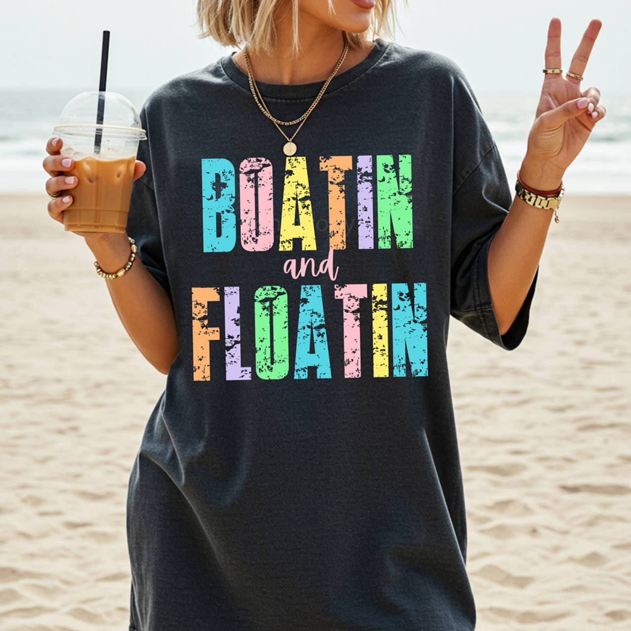 Distressed Boatin and Floatin Tee Hoodie, Sweatshirt | PodTeesHub.com