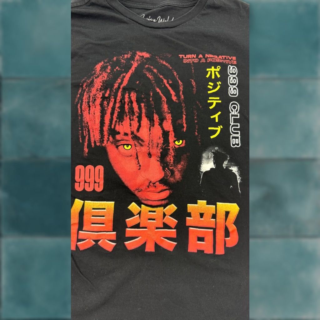 Vintage Not Applicable Produce Final Juice Wrld Shirt Mens M Black Graphic Tee 999 Club Hip Hoodie, Sweatshirt