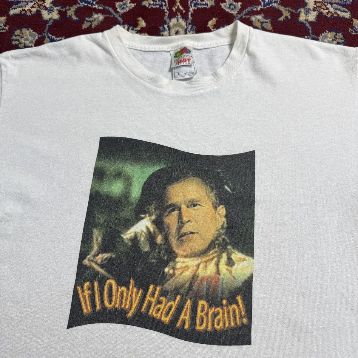 Vintage George W Bush If I Only Had A Brain Dumb Politcal Tee Y2k Hoodie, Sweatshirt | PodTeesHub.com