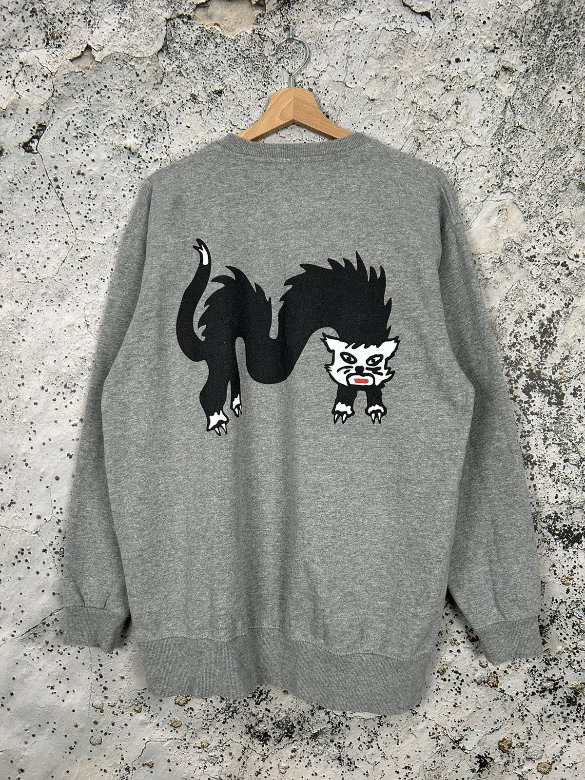 Vintage Cat Graphic Crewneck Boxy Streetwear Punk Rock 90s T-Shirts, Hoodie, Sweatshirt | PodTeesHub.com