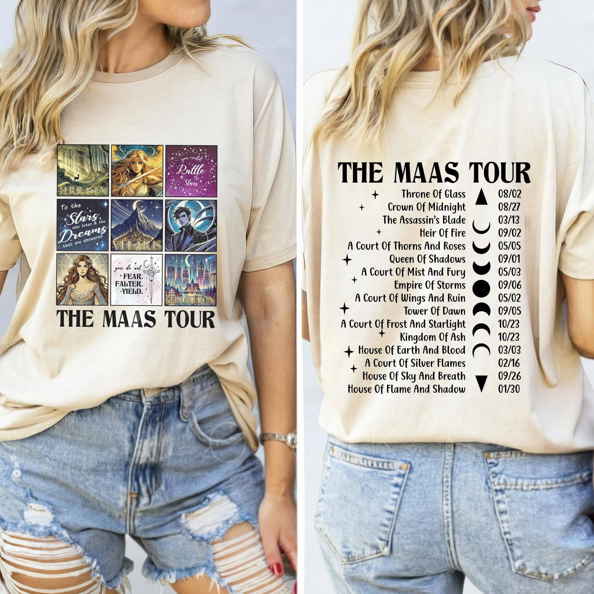 The Maas Tour T-Shirt - Acotar Crescent City Bookish Gift Hoodie, Sweatshirt | PodTeesHub.com