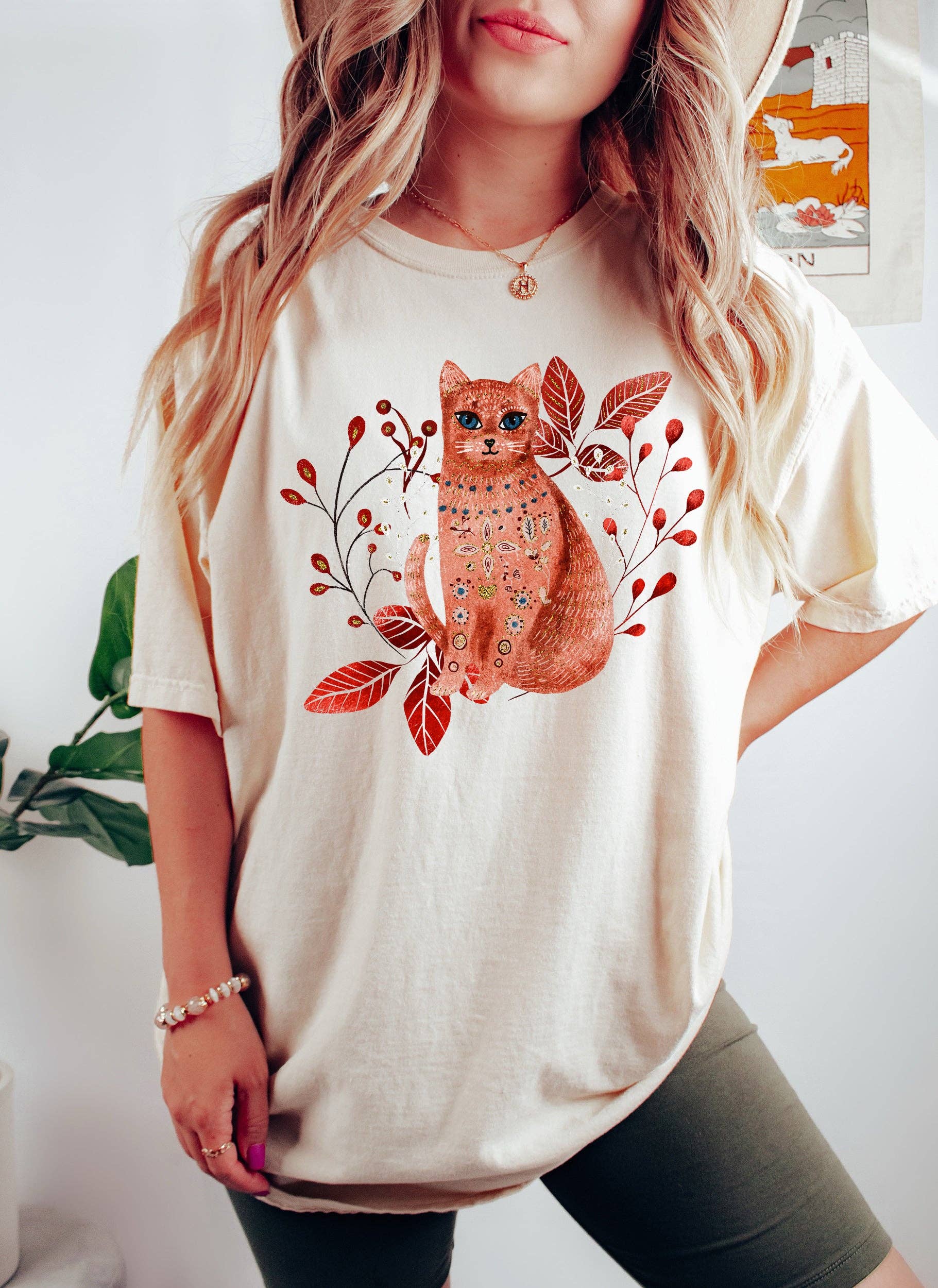 Scandinavian Folk Cat T-Shirt Hoodie, Sweatshirt | PodTeesHub.com