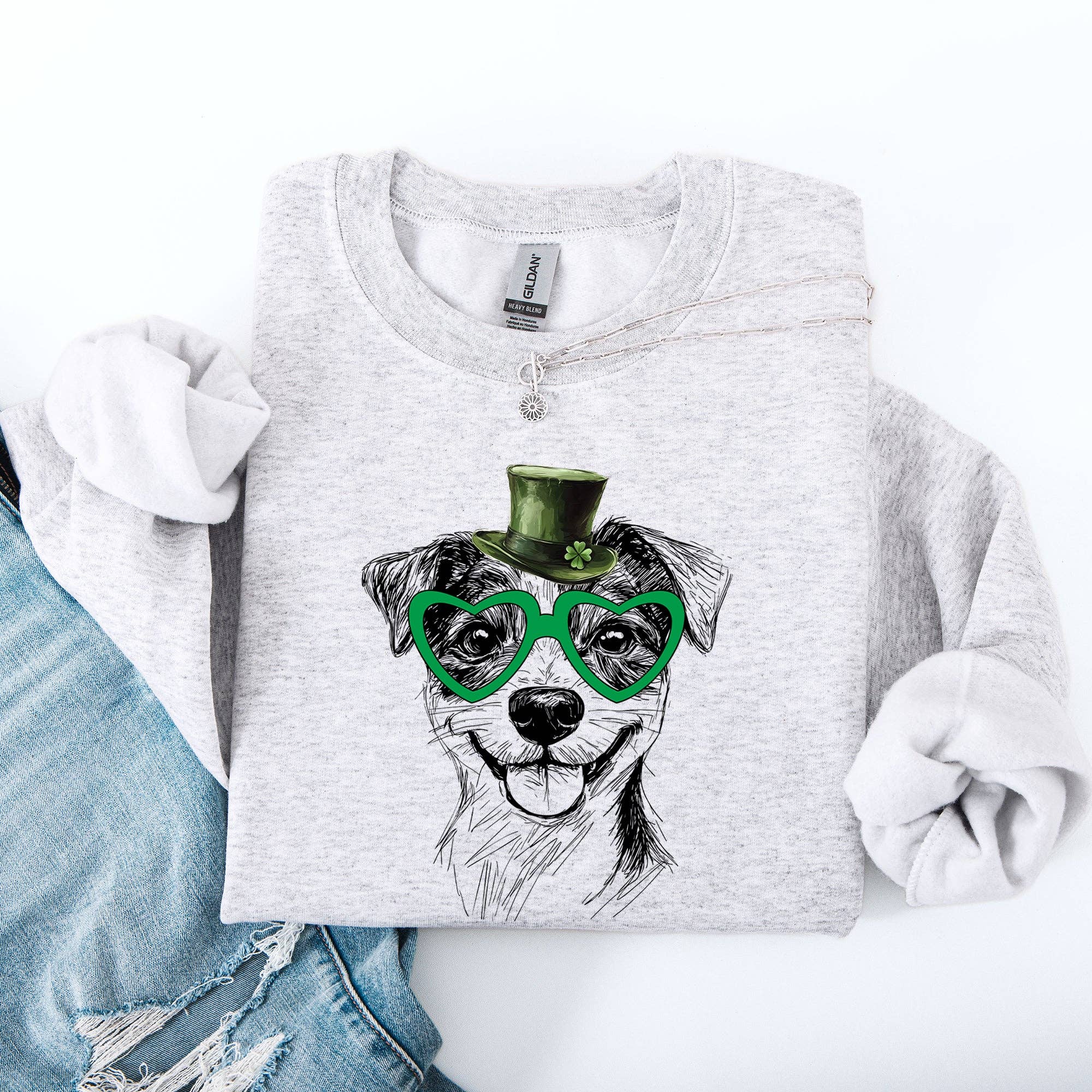 Jack Russell, Dog, St Patrick's Day, Lucky, Irish Sweatshirt T-Shirts, Hoodie | PodTeesHub.com