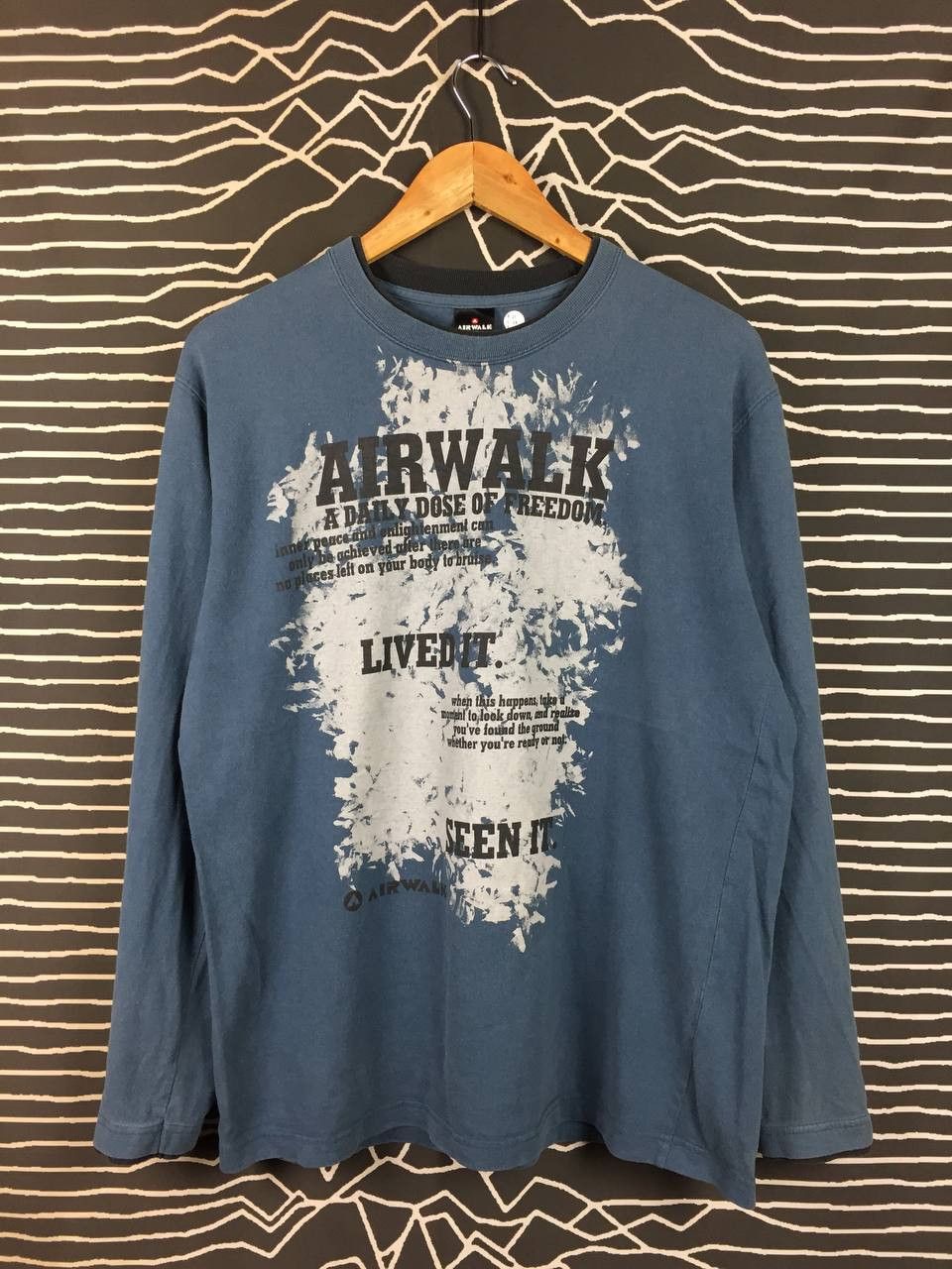 Vtg Y2k Airwalk Skateboarding Lived It Long Sleeve Tee Hoodie, Sweatshirt | PodTeesHub.com