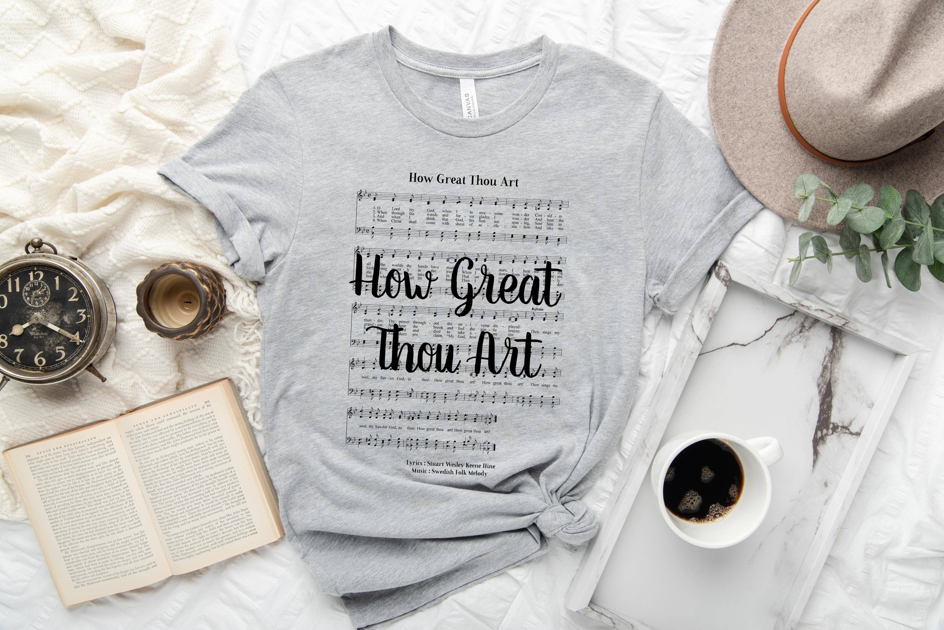 How Great Thou Art Hymn T-Shirt - Black Ink Hoodie, Sweatshirt | PodTeesHub.com