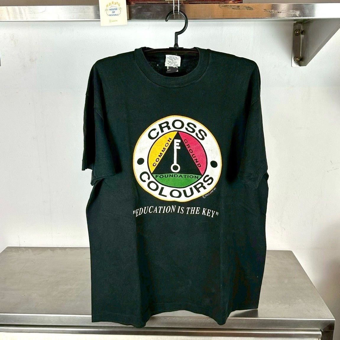 Cross Colours Vintage 90s Cross Colours Education Is The Key Hip Hop Tee Hoodie, Sweatshirt | PodTeesHub.com