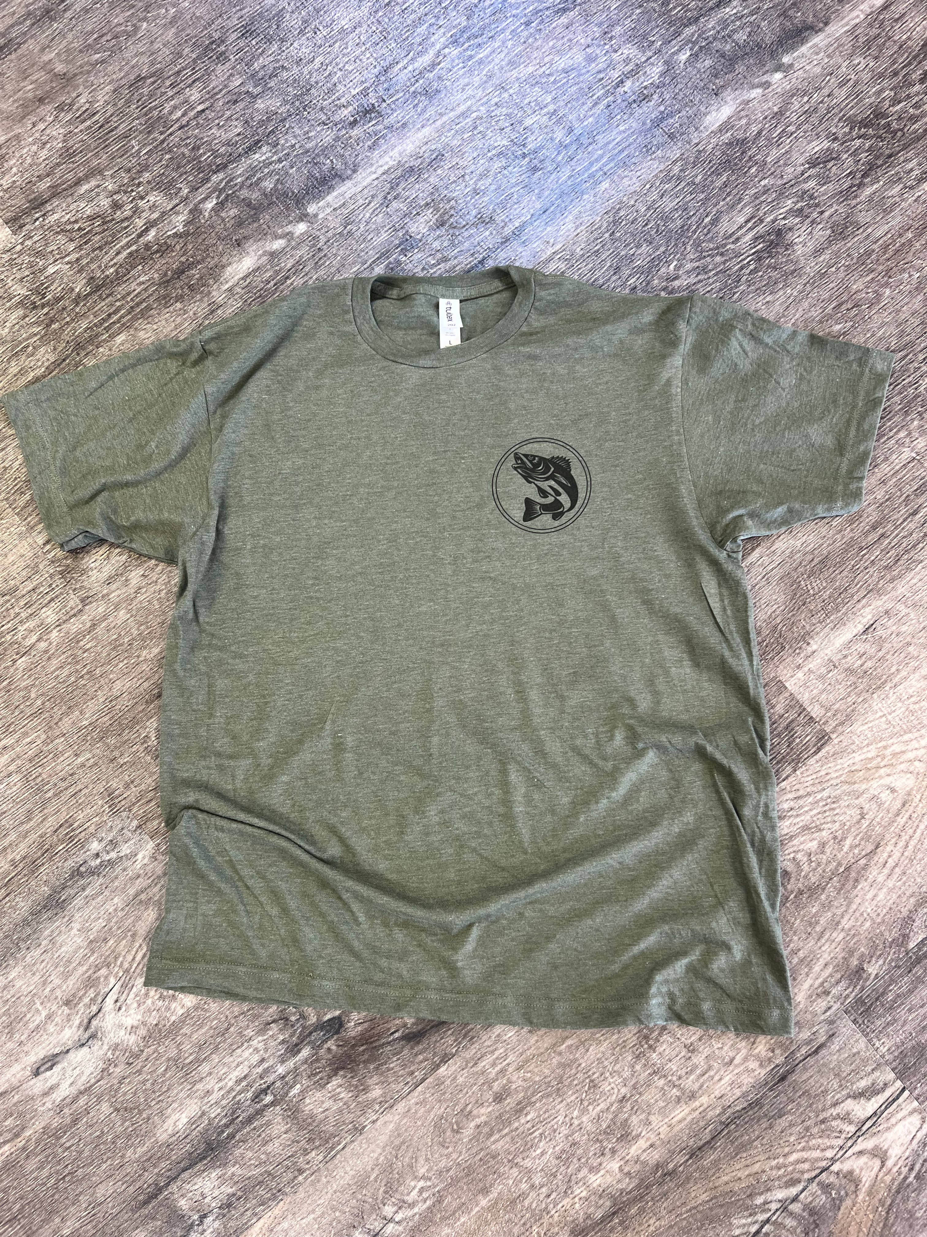 Dilf- Damn I Love Fishing On Heather Military Green Tee Hoodie, Sweatshirt | PodTeesHub.com