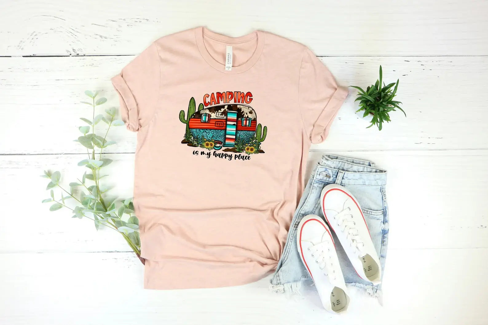 Camping Is My Happy Place T-Shirt Hoodie, Sweatshirt | PodTeesHub.com