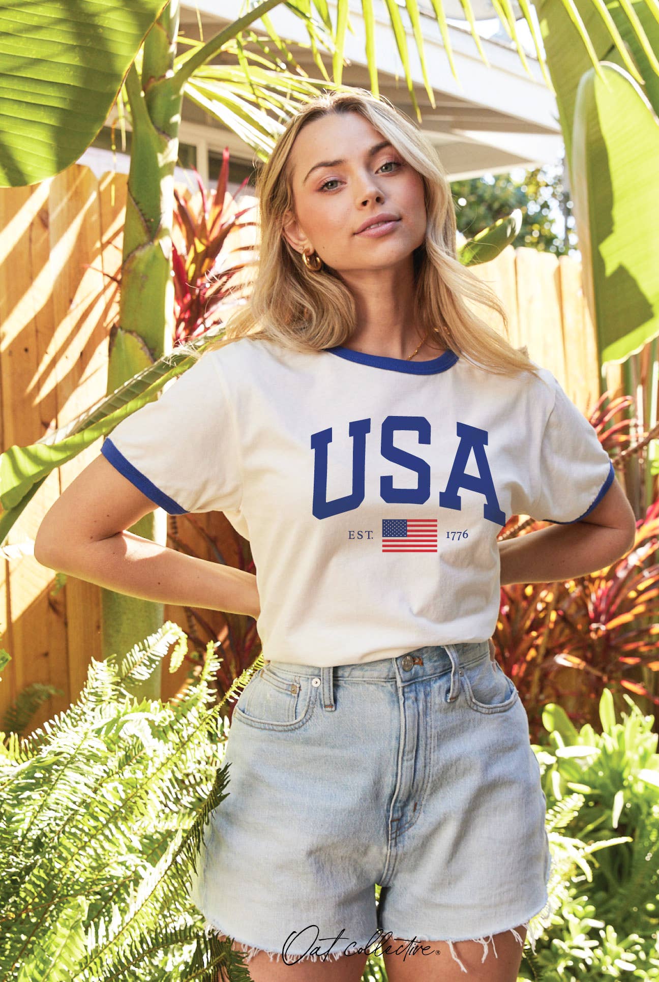 USA Est 1776  Ringer Graphic T-Shirt Hoodie, Sweatshirt | PodTeesHub.com
