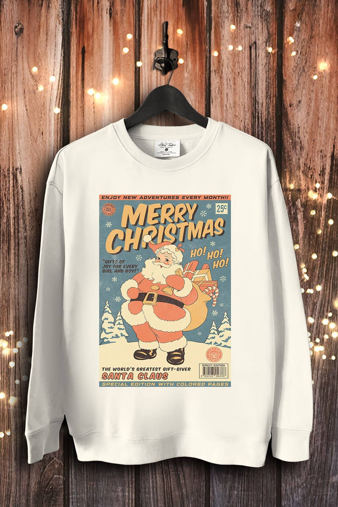 Merry Christmas Santa Retro Comics Graphic Sweatshirt T-Shirts, Hoodie | PodTeesHub.com