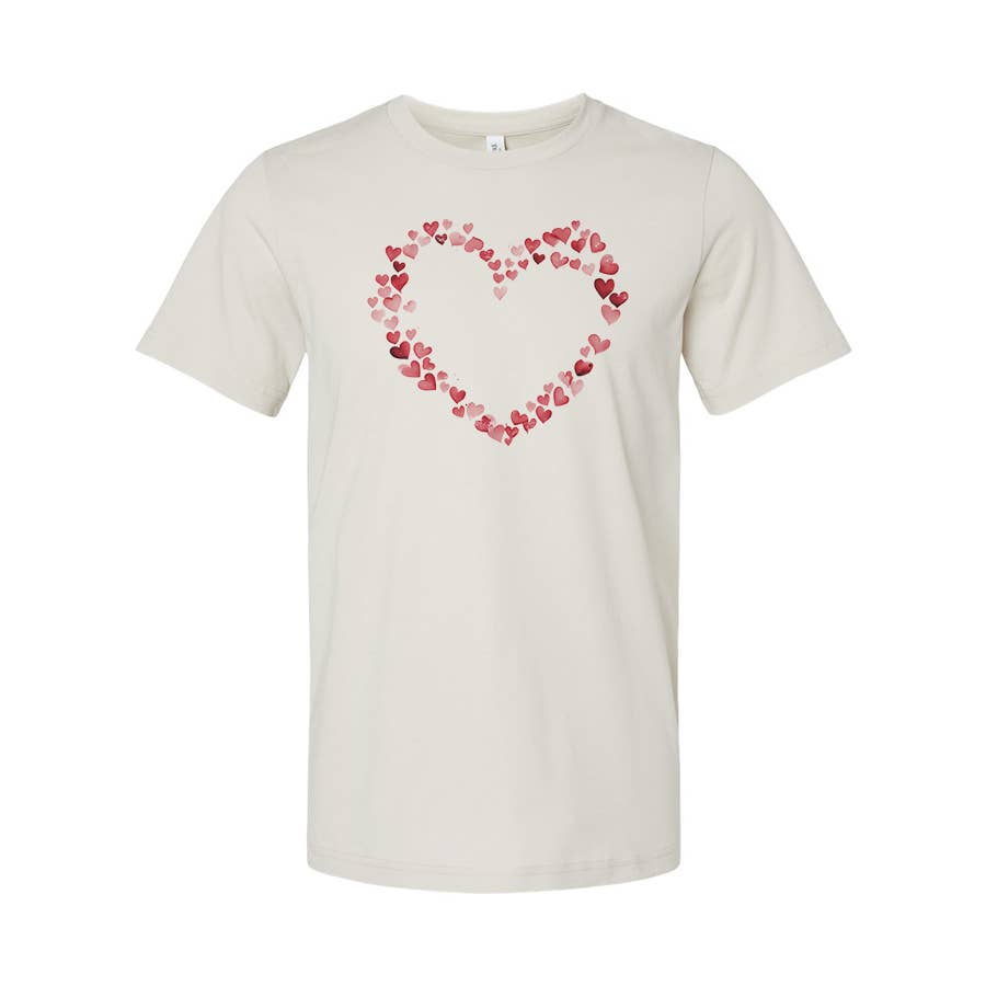 Watercolor Hearts Tee Hoodie, Sweatshirt | PodTeesHub.com