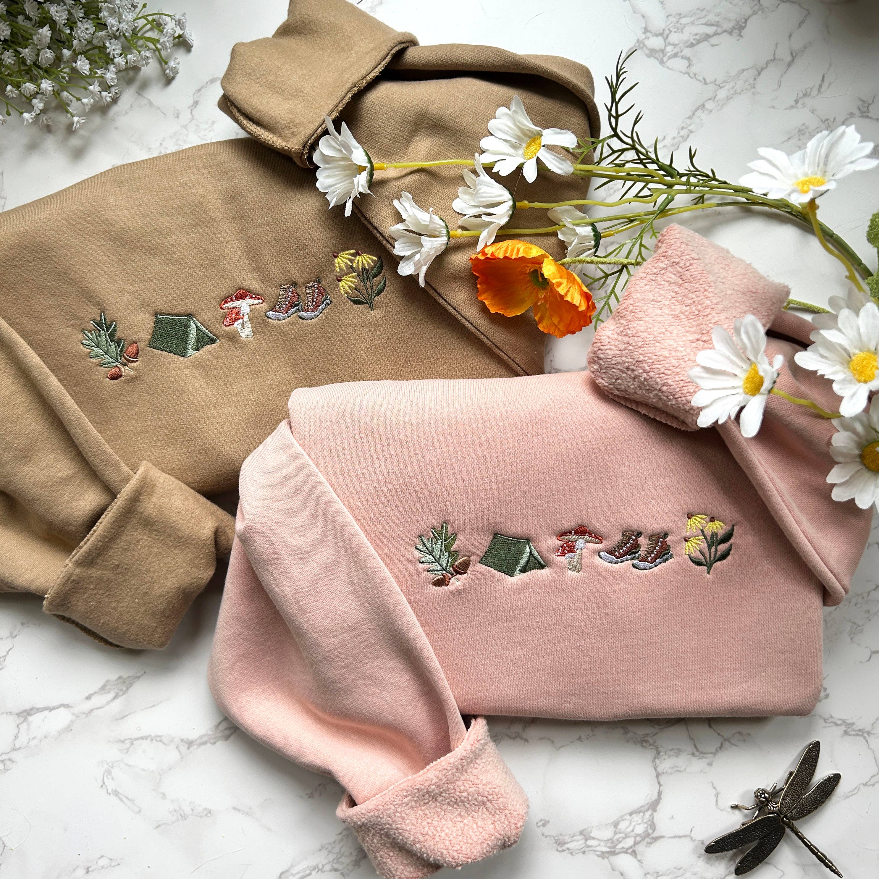 Camping Nature Embroidered Sweatshirt T-Shirts, Hoodie | PodTeesHub.com