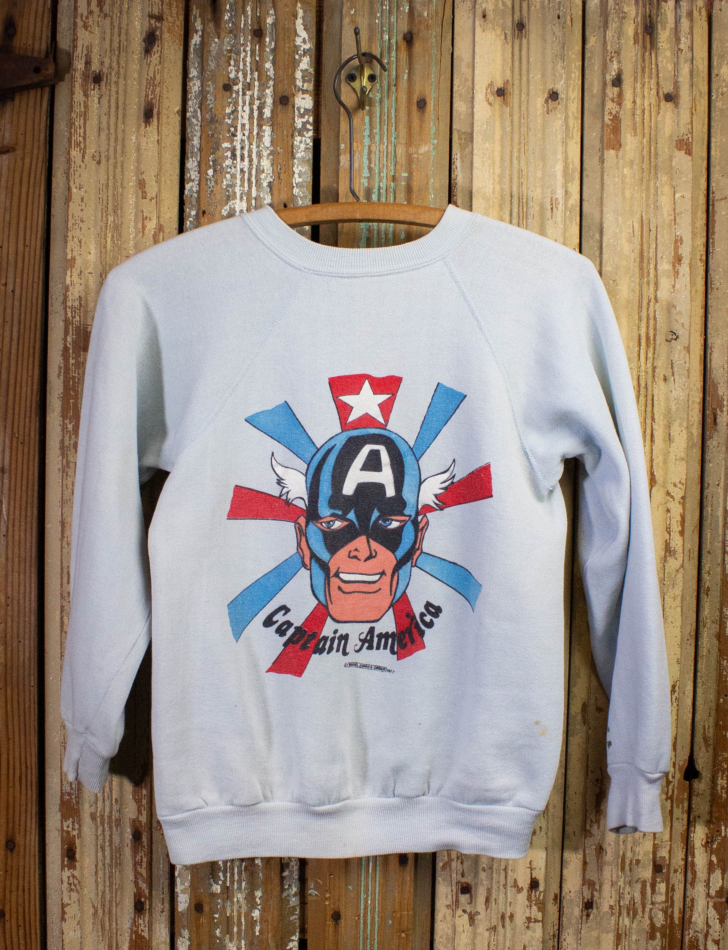 Vintage Captain America Graphic Crewneck Sweatshirt 1977 T-Shirts, Hoodie | PodTeesHub.com