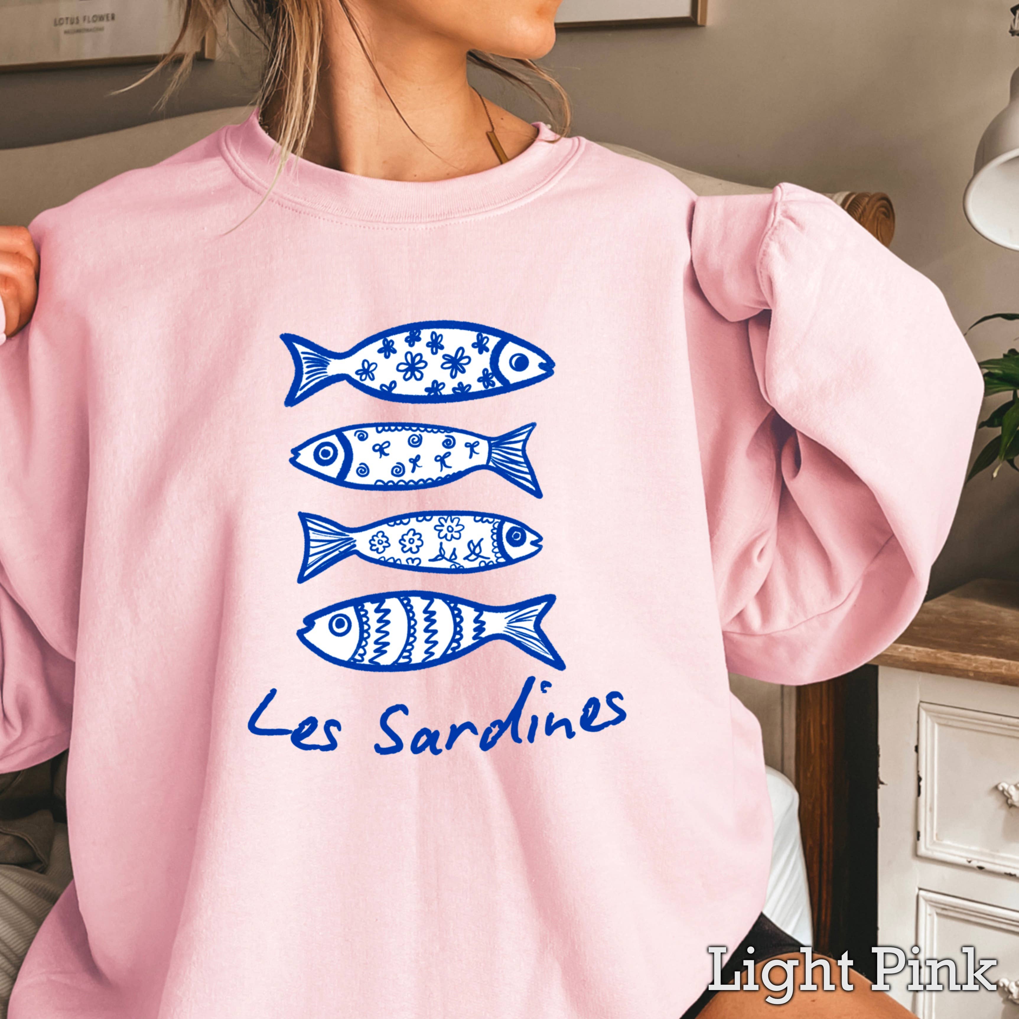 Les Sardines | Summer Coastal Women’S Sweatshirt T-Shirts, Hoodie | PodTeesHub.com