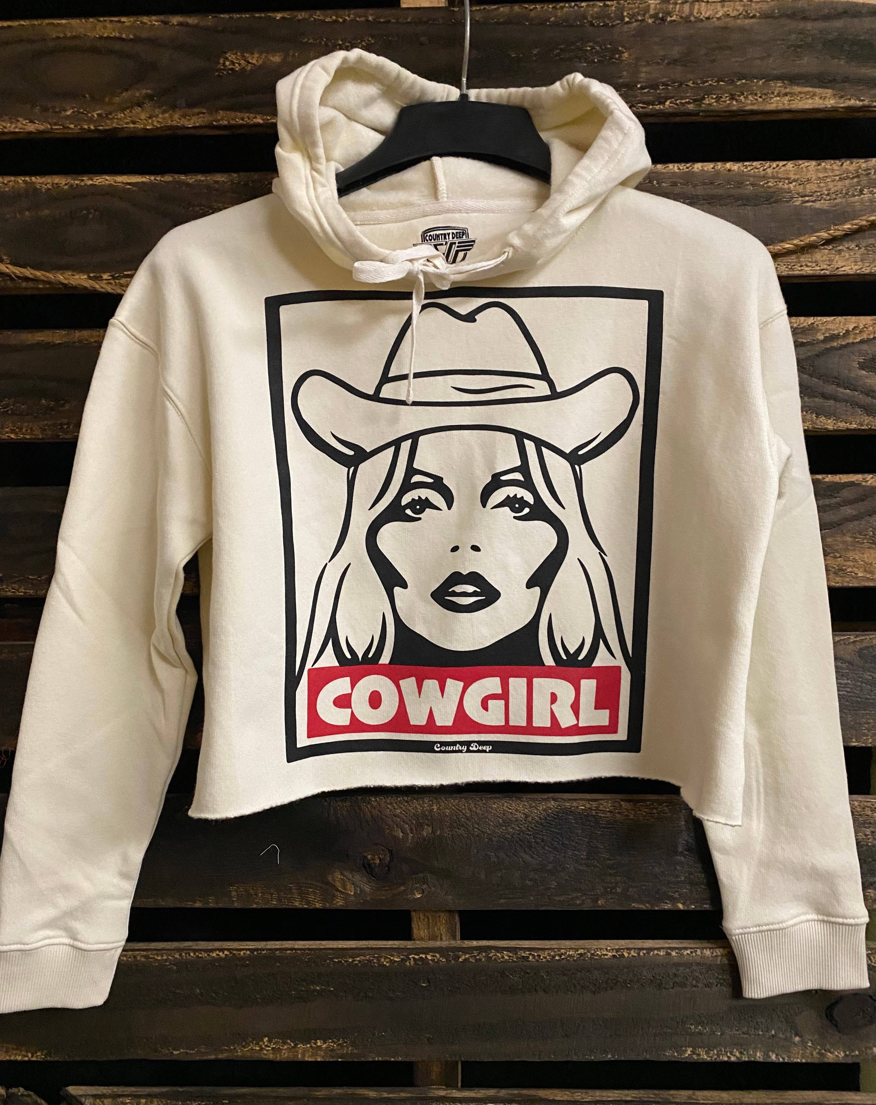 Cowgirl Cropped Hoodie Sweatshirt T-Shirts | PodTeesHub.com