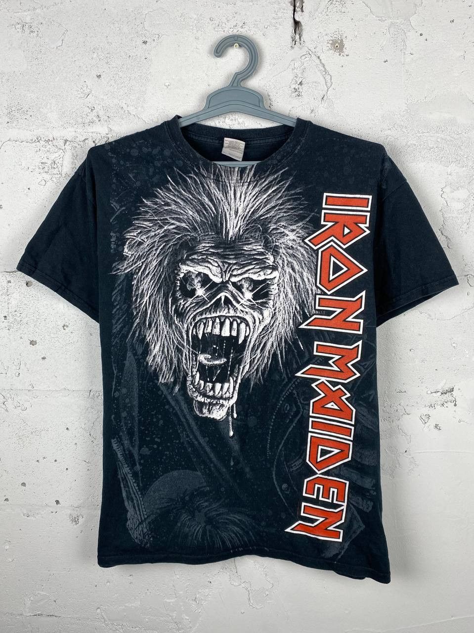 Maiden Vintage Iron Maiden Skull Bones All Over Print Black T Shirt Hoodie, Sweatshirt | PodTeesHub.com