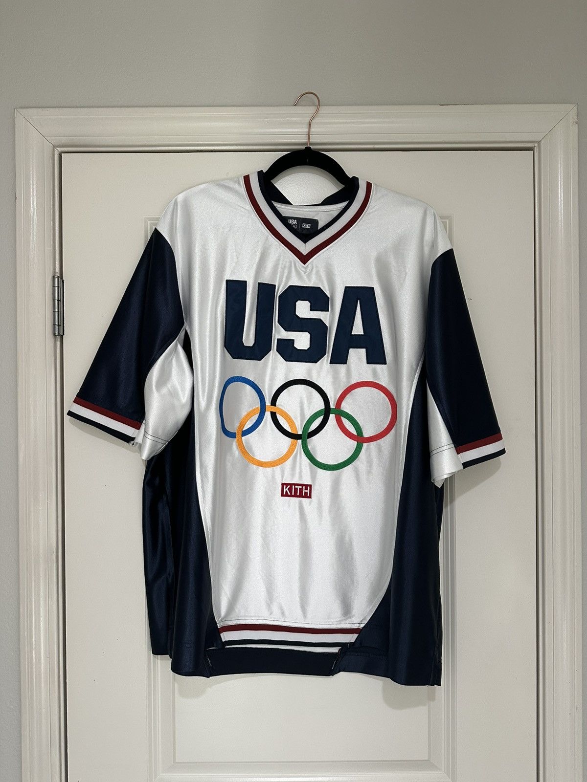 Kith Team Usa Faille Jersey Warmup Shirt Hoodie, Sweatshirt | PodTeesHub.com