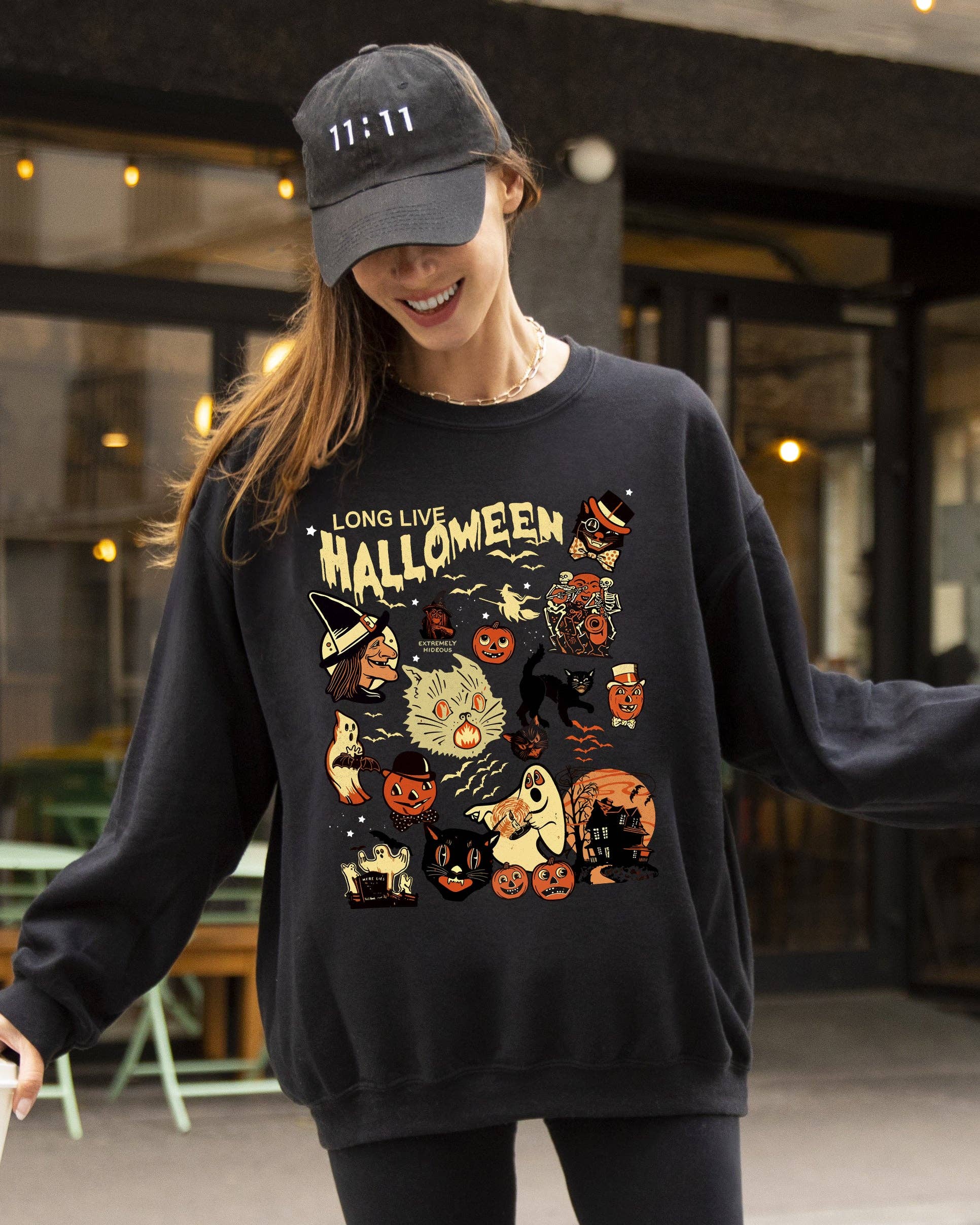 Long Live Halloween, Pumpkin, Skeleton, Halloween Sweatshirt T-Shirts, Hoodie | PodTeesHub.com