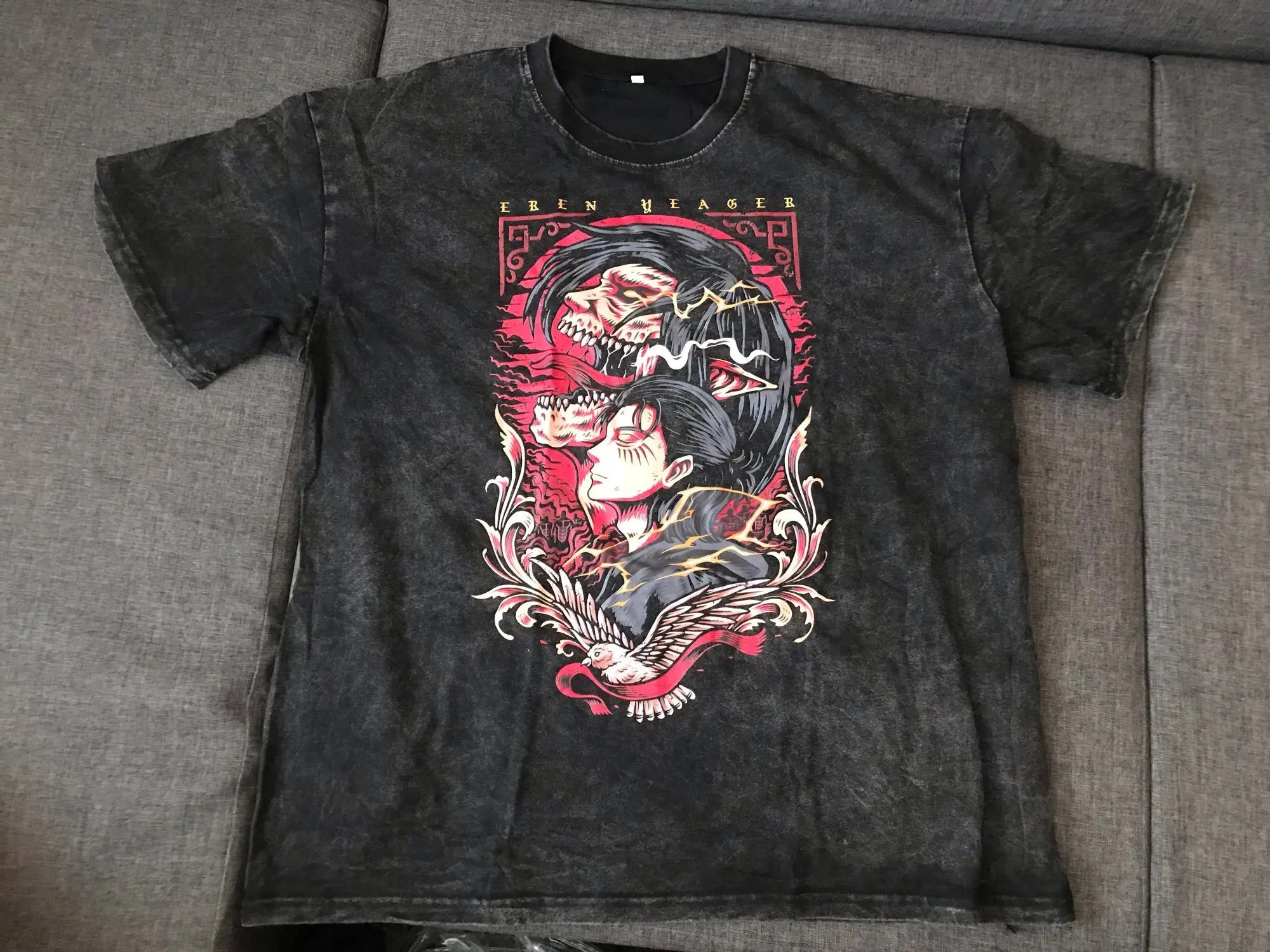 Japanese Brand Washed T Shirts Attack On Titan Printed Hoodie, Sweatshirt | PodTeesHub.com