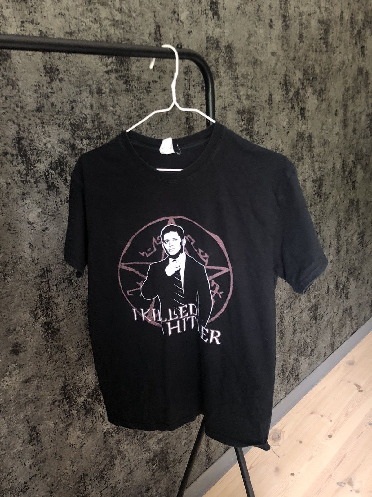 Vintage Supernatural I Kill Hitler Washed Tee Hoodie, Sweatshirt | PodTeesHub.com