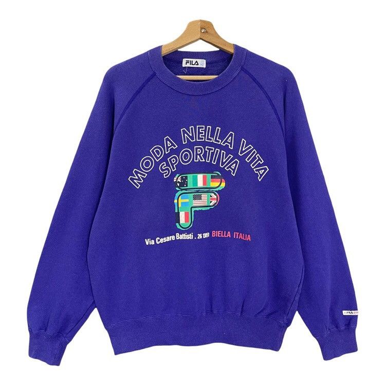 Vintage Fila Crewneck Sweatshirt Size M T-Shirts, Hoodie | PodTeesHub.com