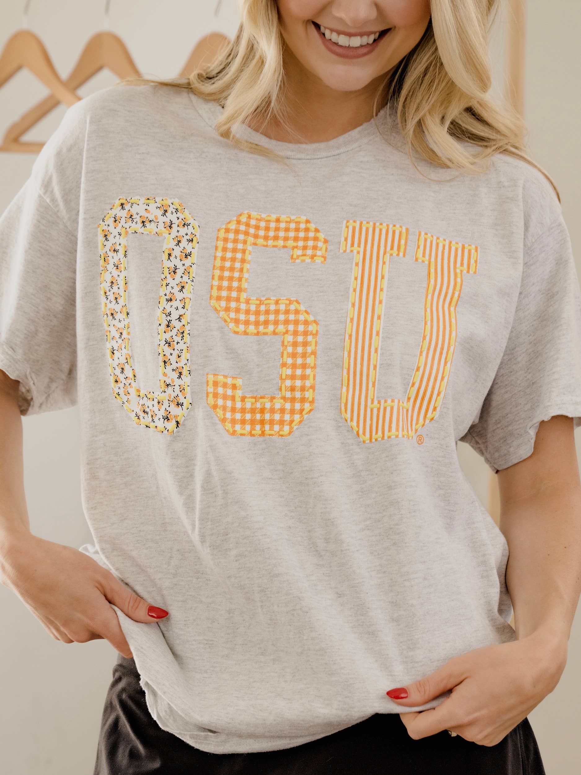 Osu Cowboys Quilted Puff Ink Ash Gray Thrifted Tee Hoodie, Sweatshirt | PodTeesHub.com