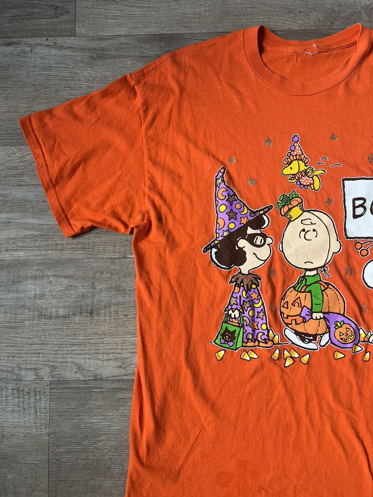 Vintage Peanuts Halloween Boo Orange Shirt Size Xl Hoodie, Sweatshirt | PodTeesHub.com