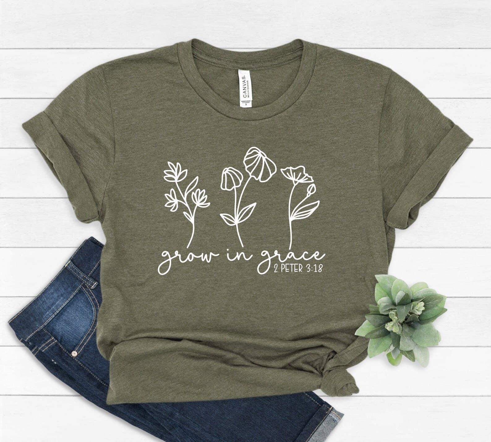 Grow in Grace T-Shirt Hoodie, Sweatshirt | PodTeesHub.com