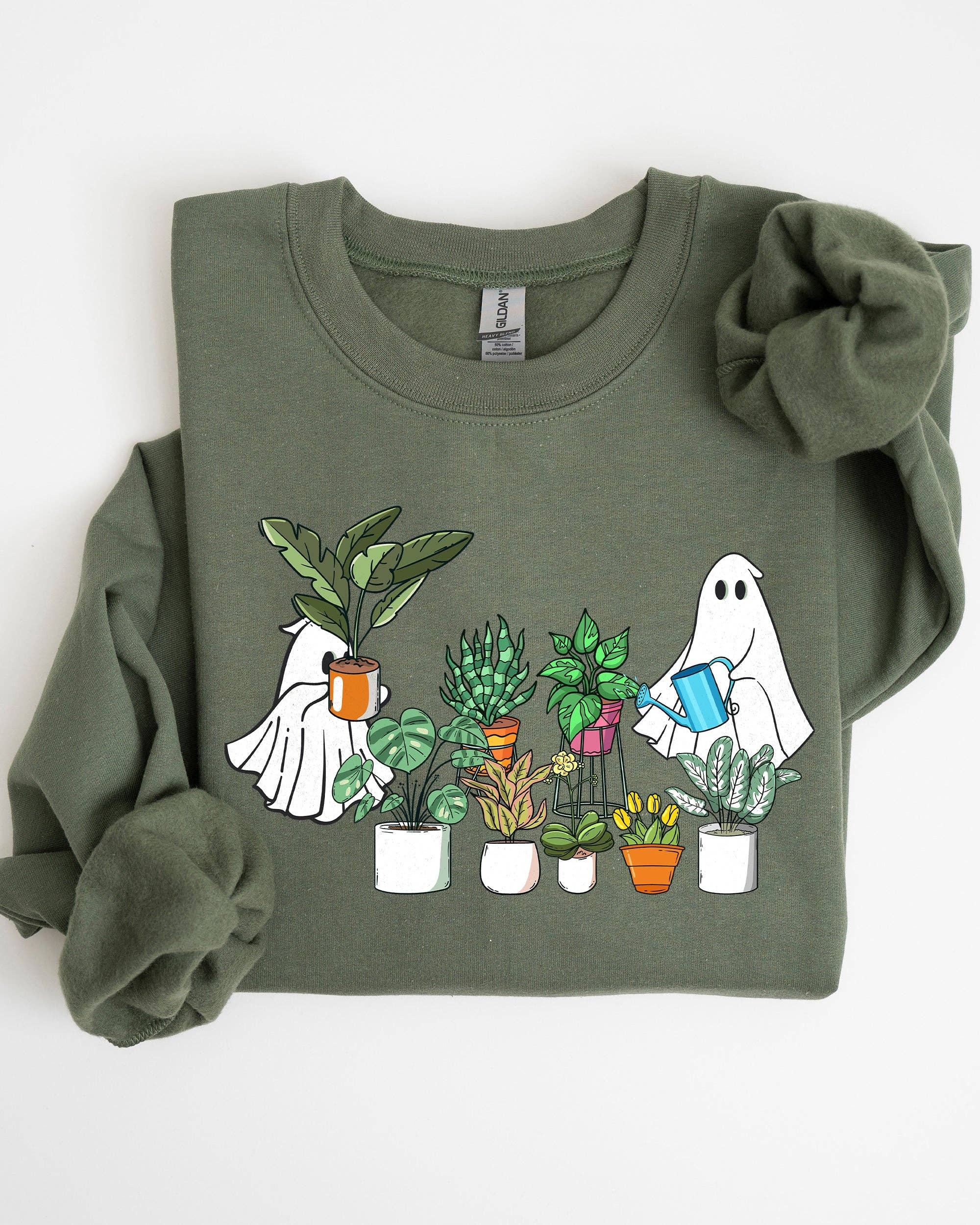 Plant Lover, Ghost, Skeleton, Funny, Halloween Sweatshirt T-Shirts, Hoodie | PodTeesHub.com