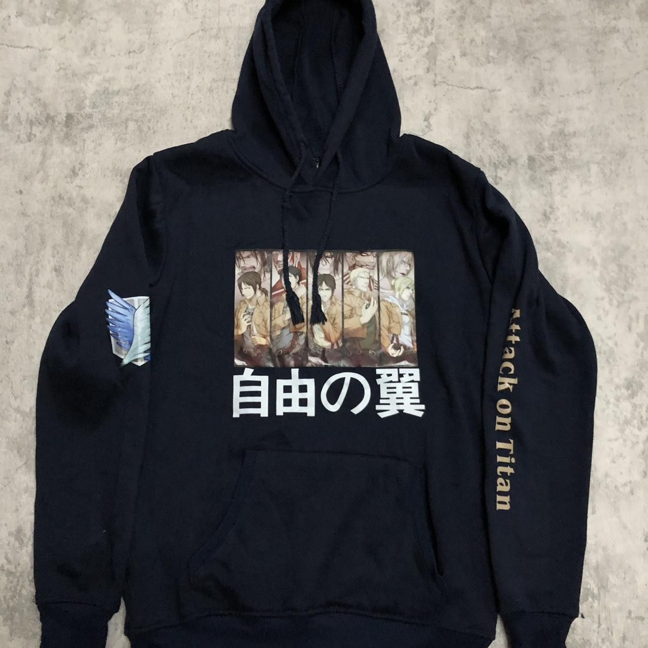 Other Attack On Titan Black Hoodie Aot Anime T-Shirts, Sweatshirt | PodTeesHub.com