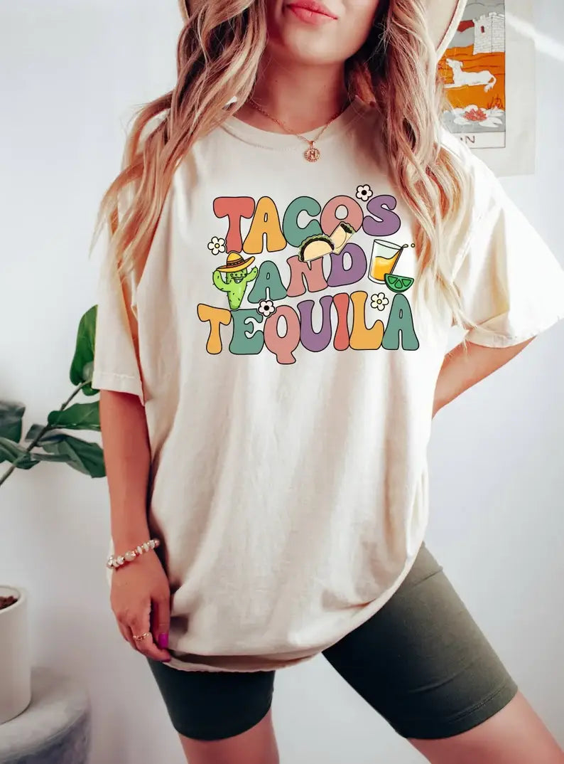 Tacos and Tequila T-Shirt, Cinco De Mayo Shirt< Drinking Tee Hoodie, Sweatshirt | PodTeesHub.com