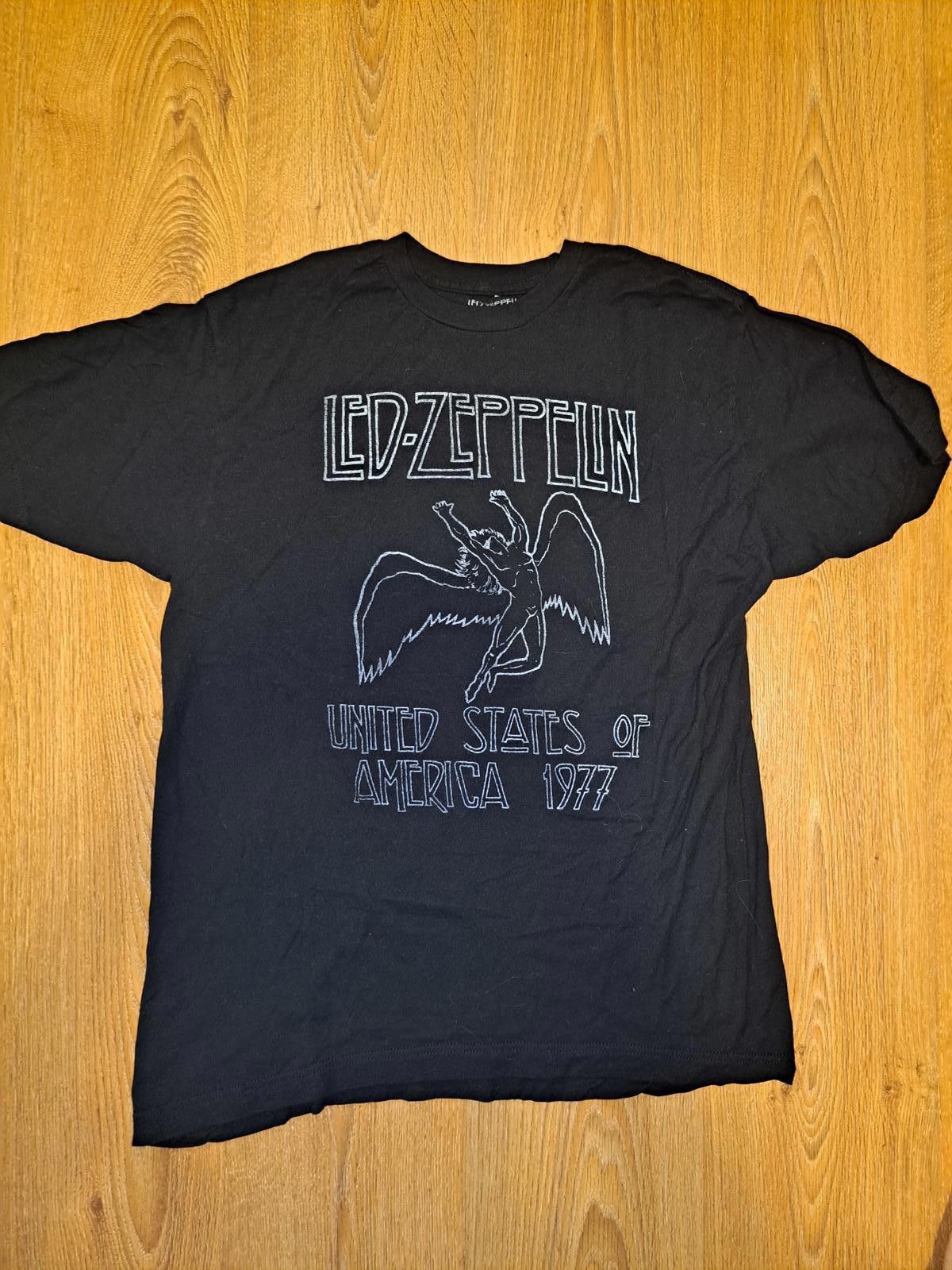 Zeppelin Led Zeppelin Logo T Shirt Mens Black Large Cotton Hoodie, Sweatshirt | PodTeesHub.com