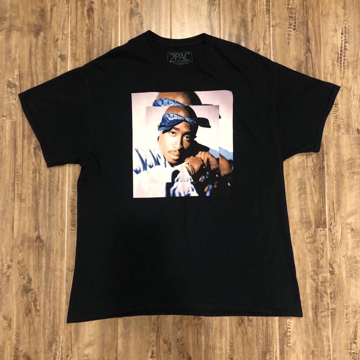 Rap Tees Tupac Bandanna Portrait Rap Tee Hoodie, Sweatshirt | PodTeesHub.com