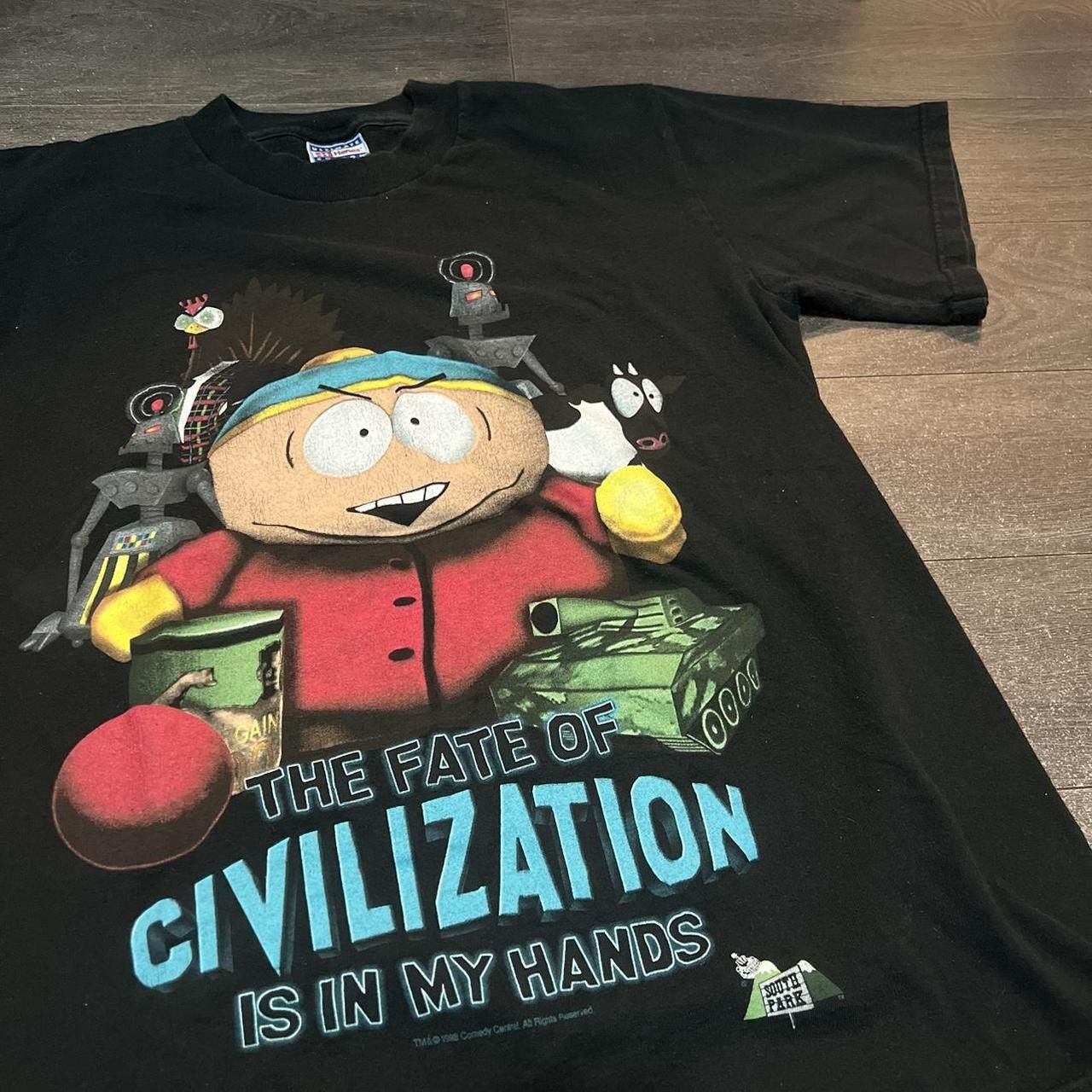 Vintage South Park Cartman The Fate Of Civilization T Shirt Hoodie, Sweatshirt | PodTeesHub.com