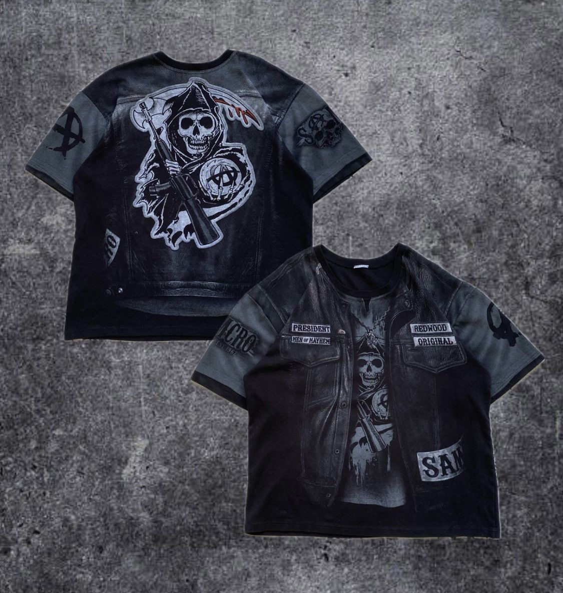 American Apparel Vintage Sons Of Anarchy Tee All Overprint Movie Hoodie, Sweatshirt | PodTeesHub.com