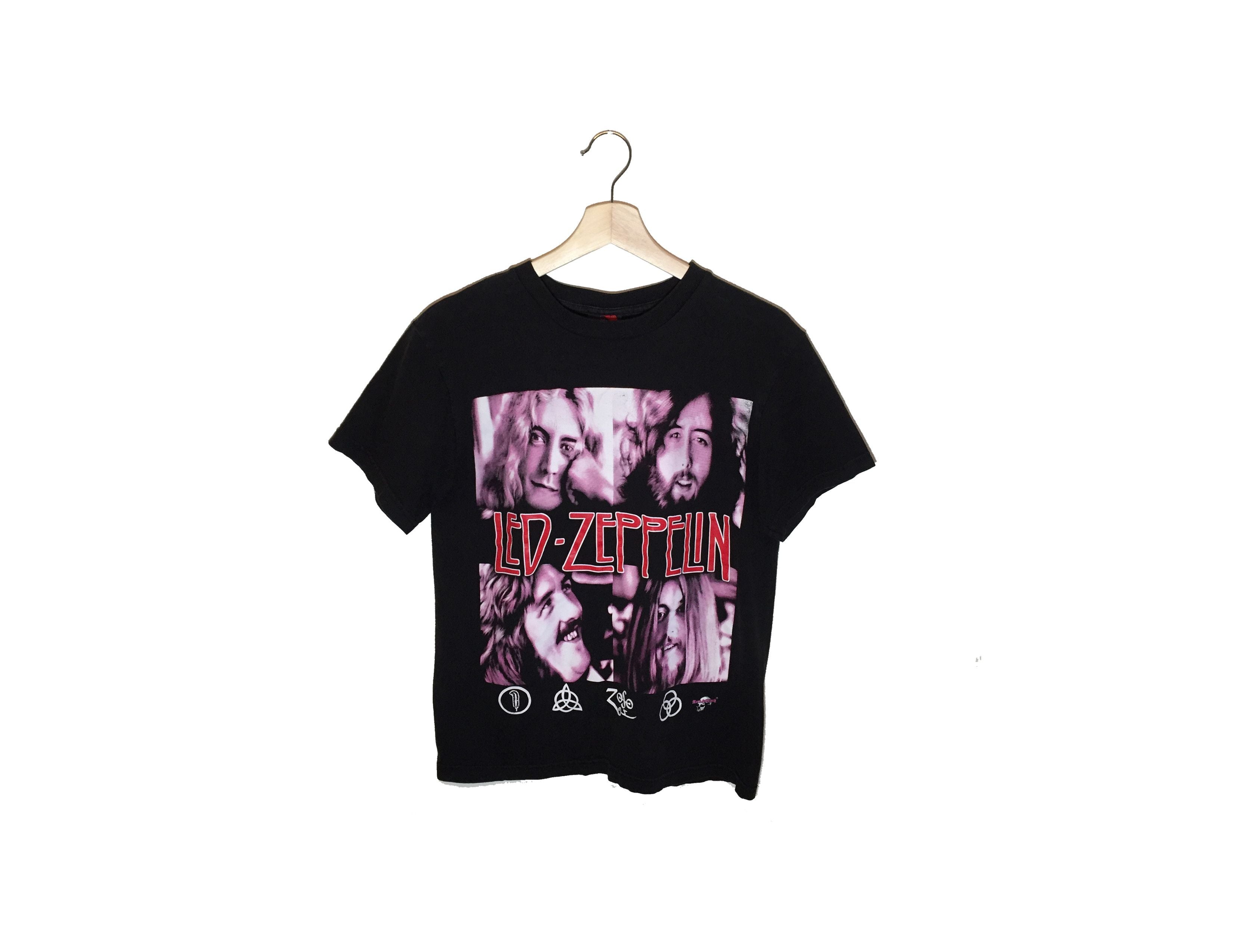 Led Zeppelin X Vintage Vintage Led Zeppelin Double Sided Rap Style Tee Black Hoodie, Sweatshirt | PodTeesHub.com