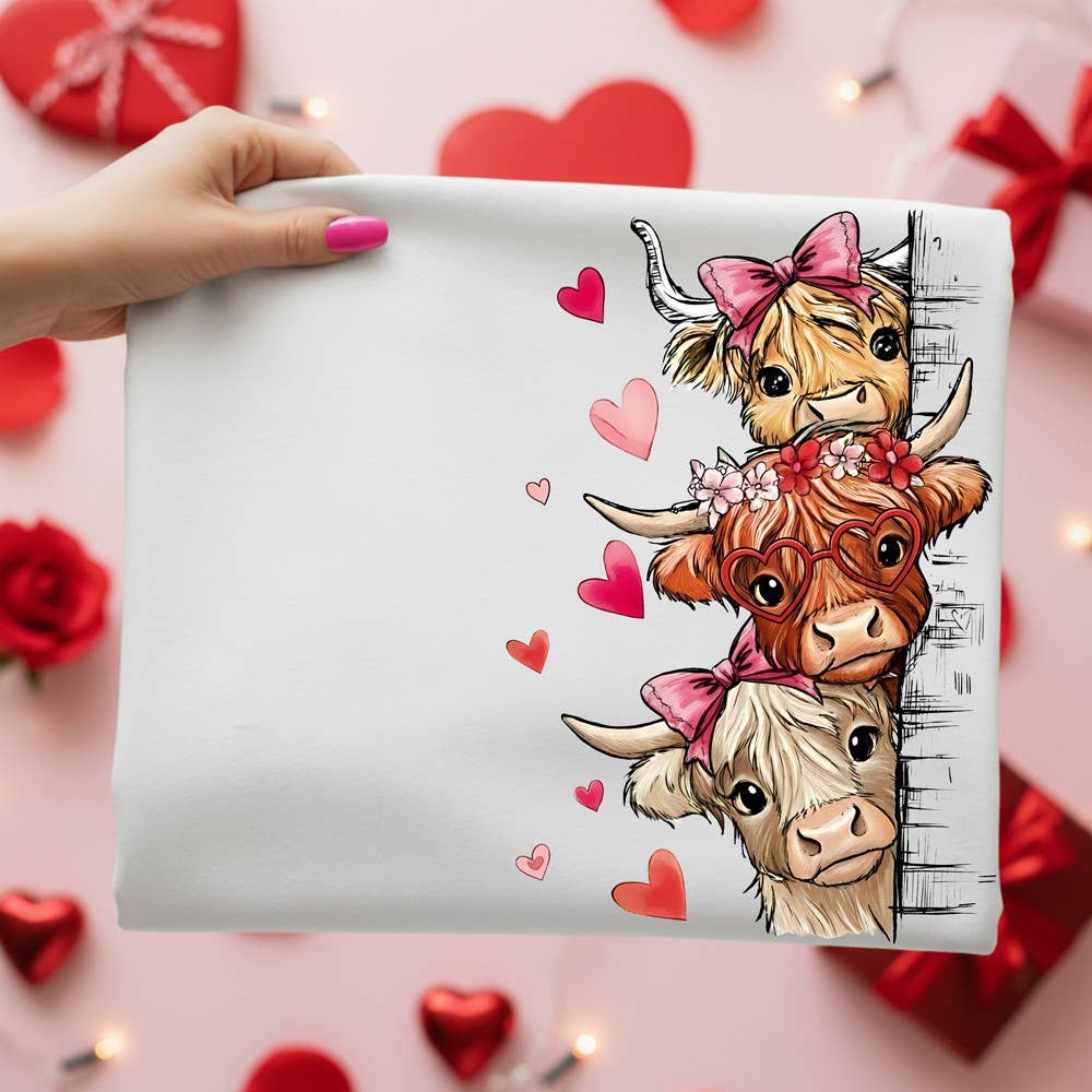 Valentine Cows Tee Hoodie, Sweatshirt | PodTeesHub.com